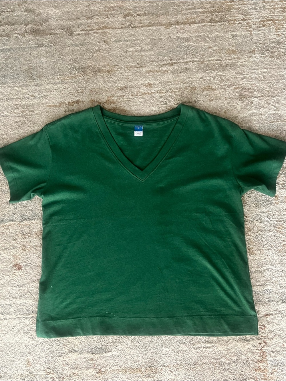 Old Navy Vintage V-Neck Tee in Dark Green